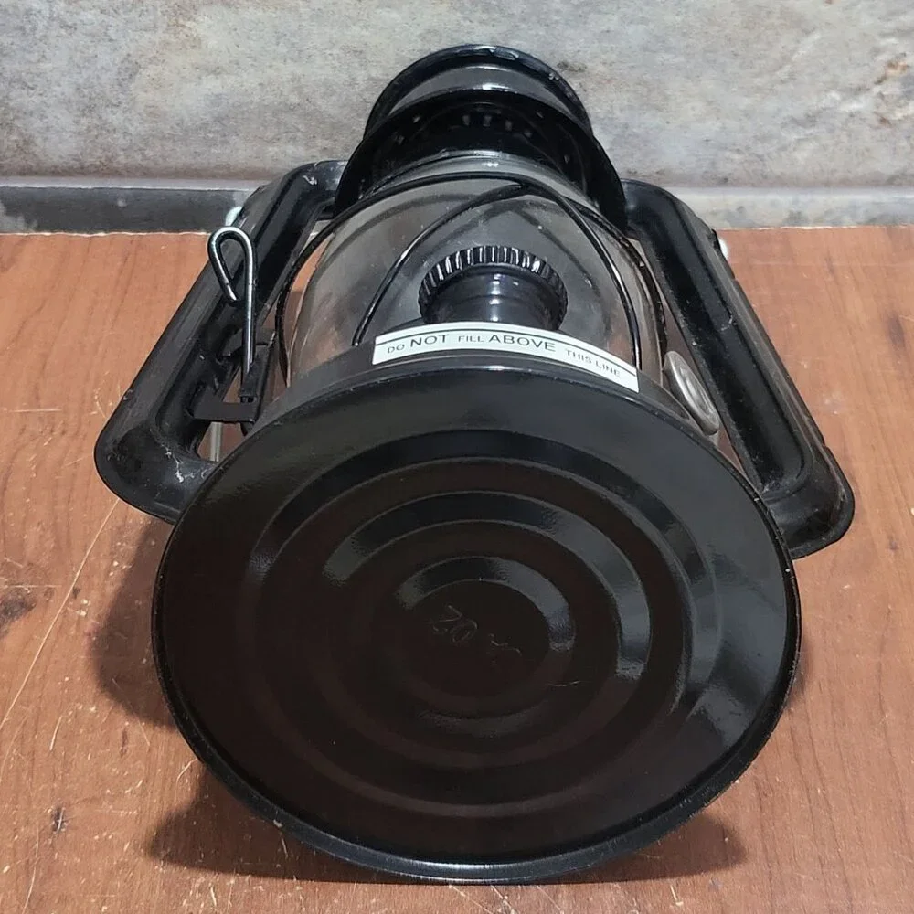 Black Hurricane Lantern Kerosene Paraffin Oil Lamp Hanging Camping Light